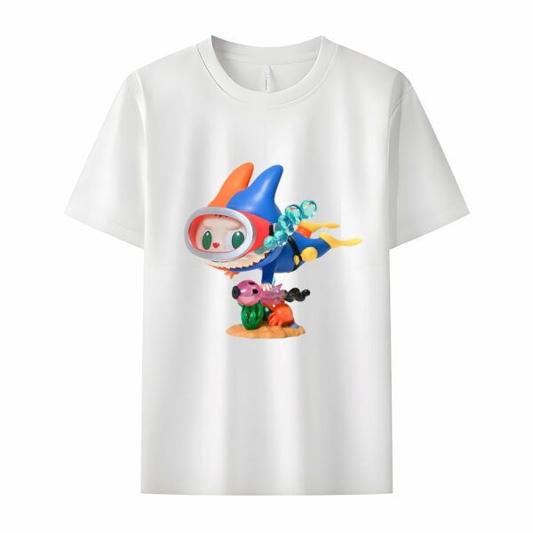 Diver Labubu The Monsters Crew Neck T-Shirt For Labubu Lover - Image 3