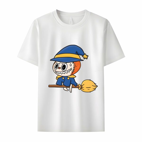 Witch Labubu The Monsters Crew Neck T-Shirt For Labubu Lover Loose Fit - Image 4
