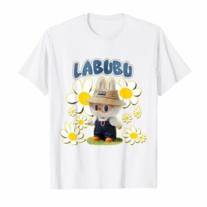 Funny Labubu The Monsters Crew Neck Short Sleeve T-Shirt Gift for Her White