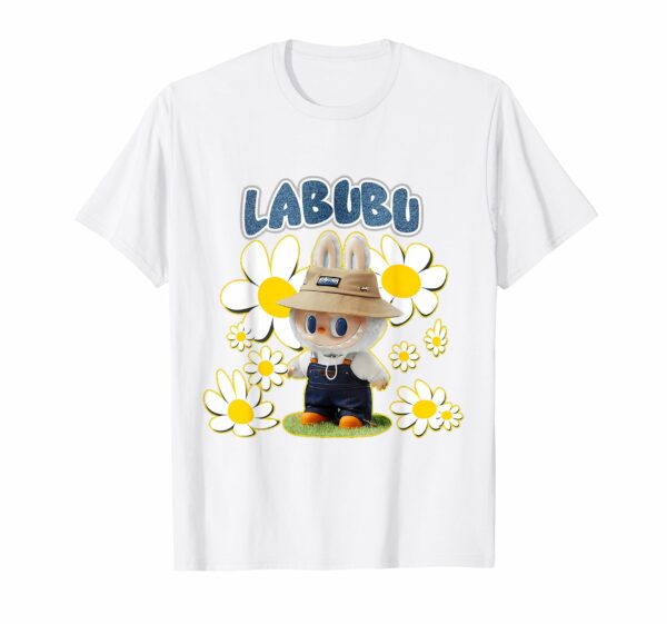 Funny Labubu The Monsters Crew Neck Short Sleeve T-Shirt Gift for Her White