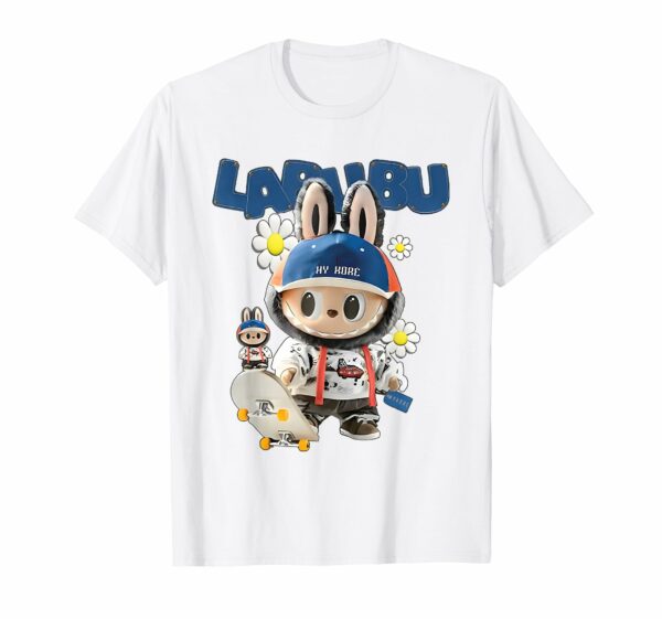 Funny Labubu The Monsters Crew Neck Short Sleeve T-Shirt Gift for Her White - Image 6
