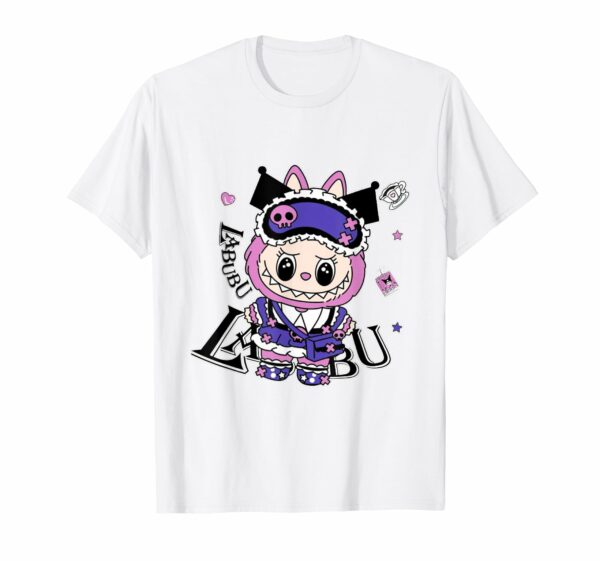 Funny Labubu The Monsters Crew Neck Short Sleeve T-Shirt Gift for Her White - Image 4