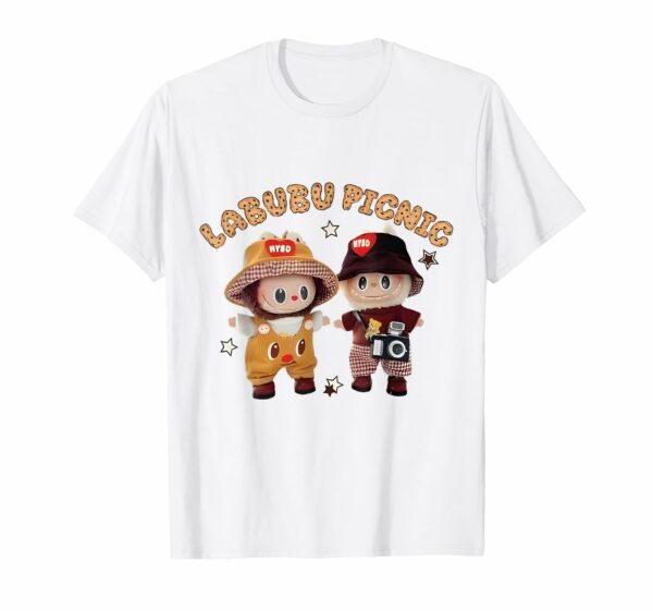 Funny Labubu The Monsters Crew Neck Short Sleeve T-Shirt Gift for Her White - Image 3