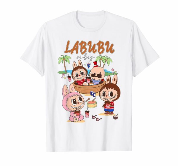 Funny Labubu The Monsters Crew Neck Short Sleeve T-Shirt Gift for Her White - Image 10