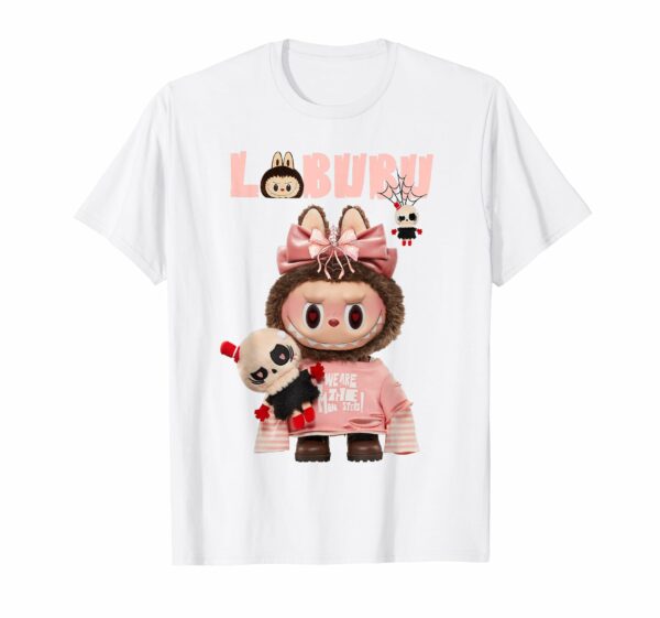 Funny Labubu The Monsters Crew Neck Short Sleeve T-Shirt Gift for Her White - Image 12