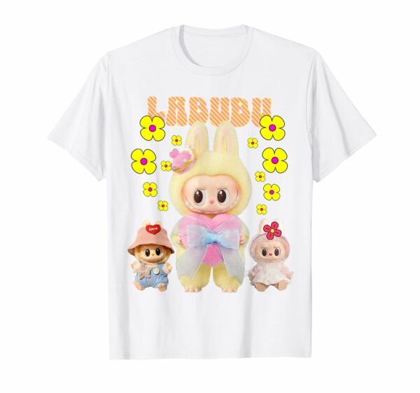 Funny Labubu The Monsters Crew Neck Short Sleeve T-Shirt Gift for Her White - Image 14