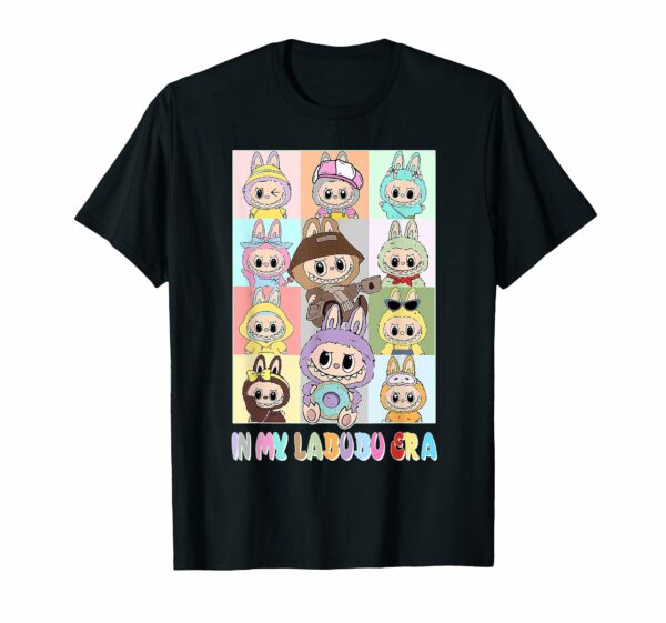 Cute Labubu The Monsters Crew Neck Short Sleeve T-Shirt Gift for Girlfriend Black - Image 7