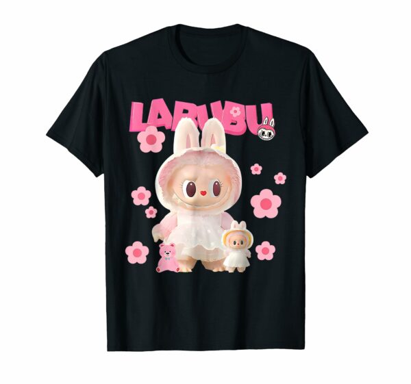 Cute Labubu The Monsters Crew Neck Short Sleeve T-Shirt Gift for Girlfriend Black - Image 11