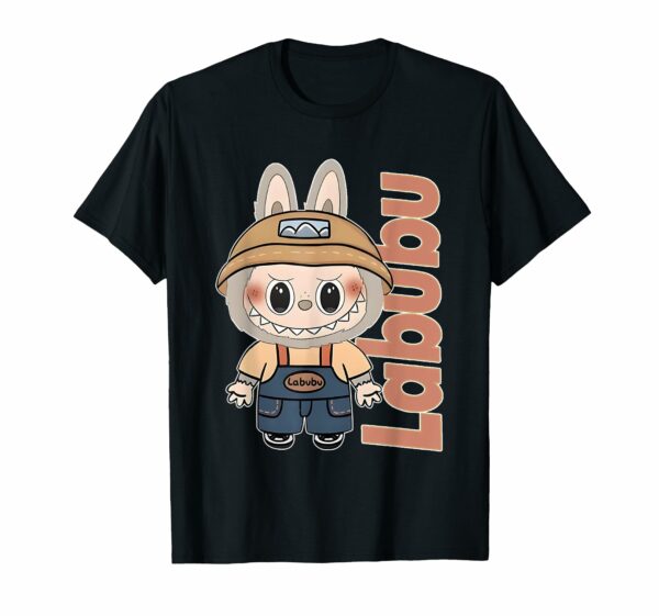 Cute Labubu The Monsters Crew Neck Short Sleeve T-Shirt Gift for Girlfriend Black - Image 13