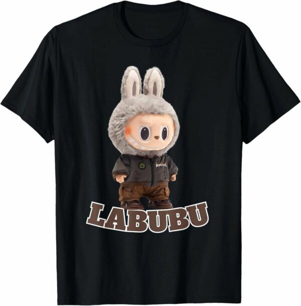 Funny Labubu The Monsters Crew Neck Short Sleeve T-Shirt For Labubu Lover Black - Image 4