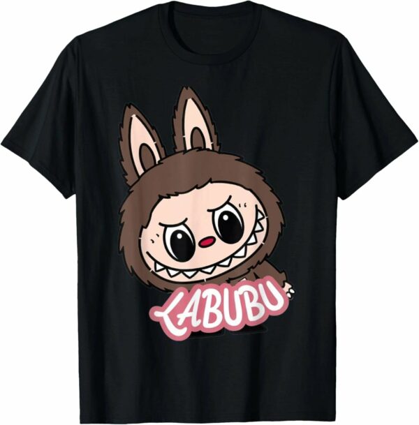 Funny Labubu The Monsters Crew Neck Short Sleeve T-Shirt For Labubu Lover Black - Image 7